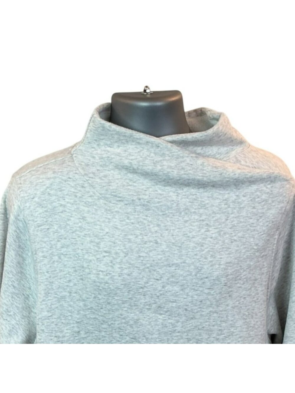 Athleta Cozy Karma II Sweatshirt Womens 2X Gray Long Sleeve Funnel Neck Lounge T - Picture 3 of 10
